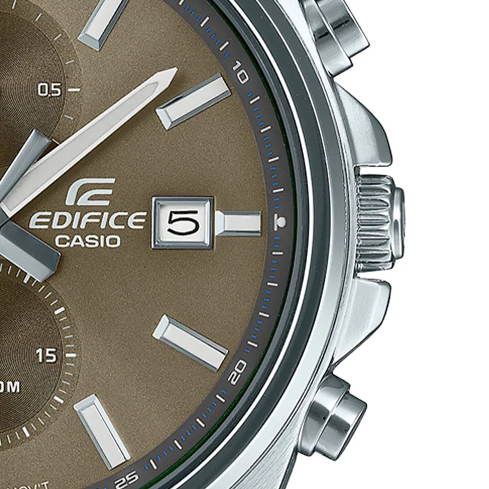 Reloj Casio Hombre Café y Plata Análogo