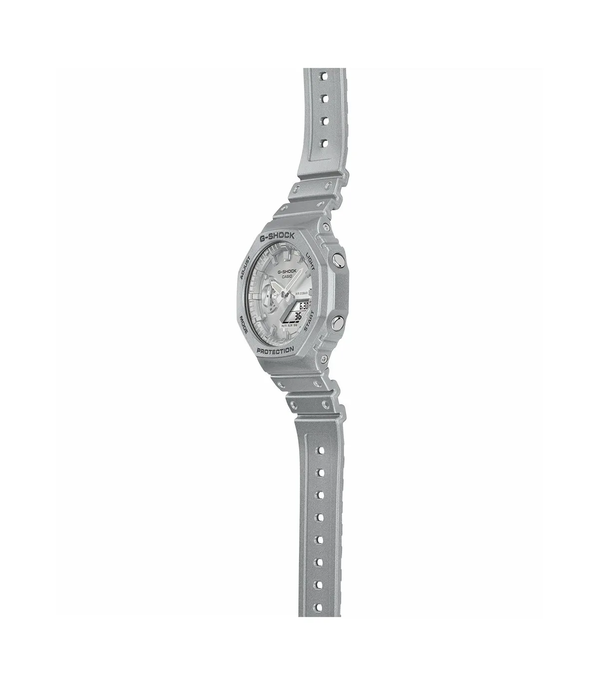 RELOJ CASIO HOMBRE GSHOCK GRIS PLATA  GA2100FF8AER