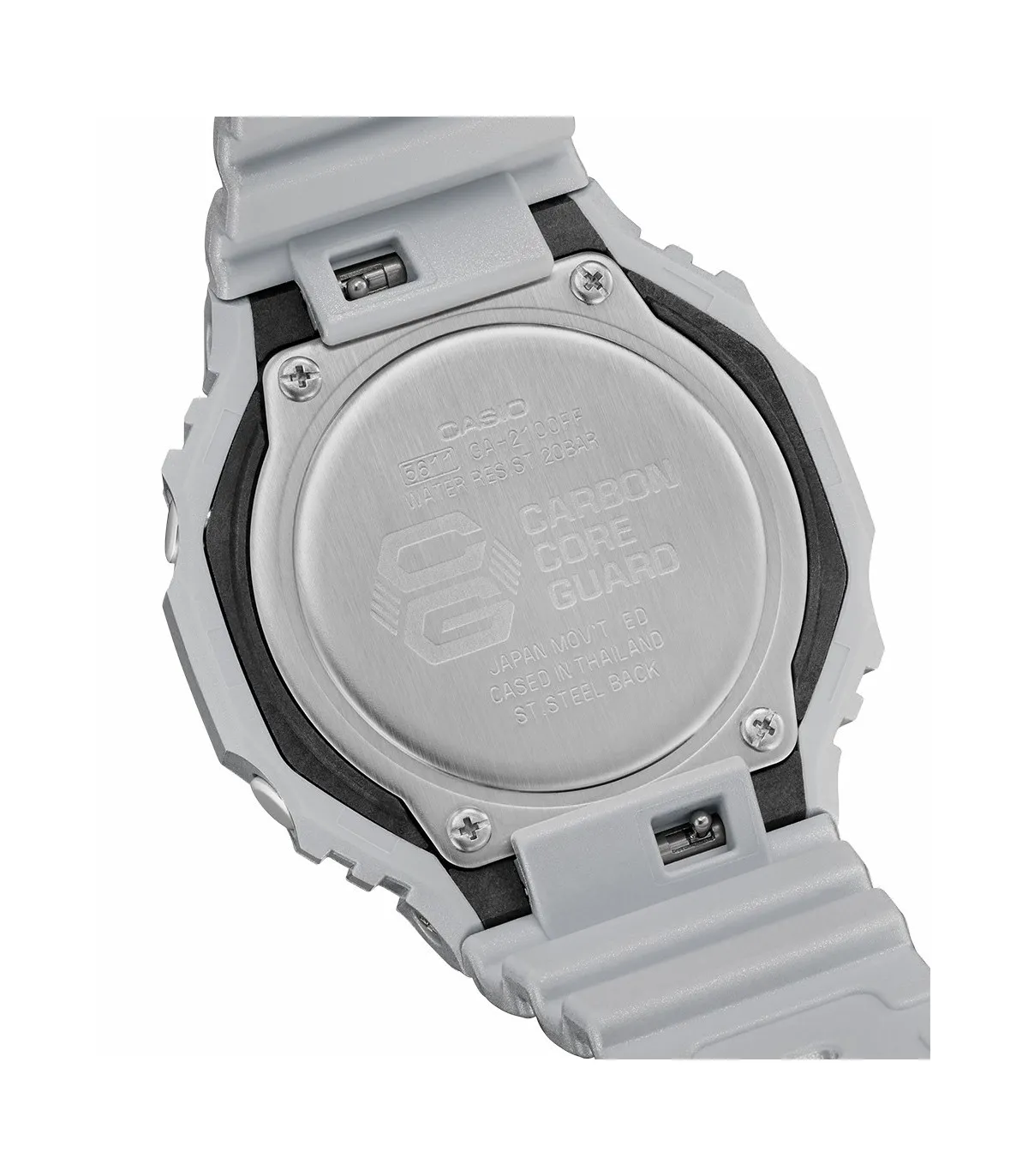 RELOJ CASIO HOMBRE GSHOCK GRIS PLATA  GA2100FF8AER