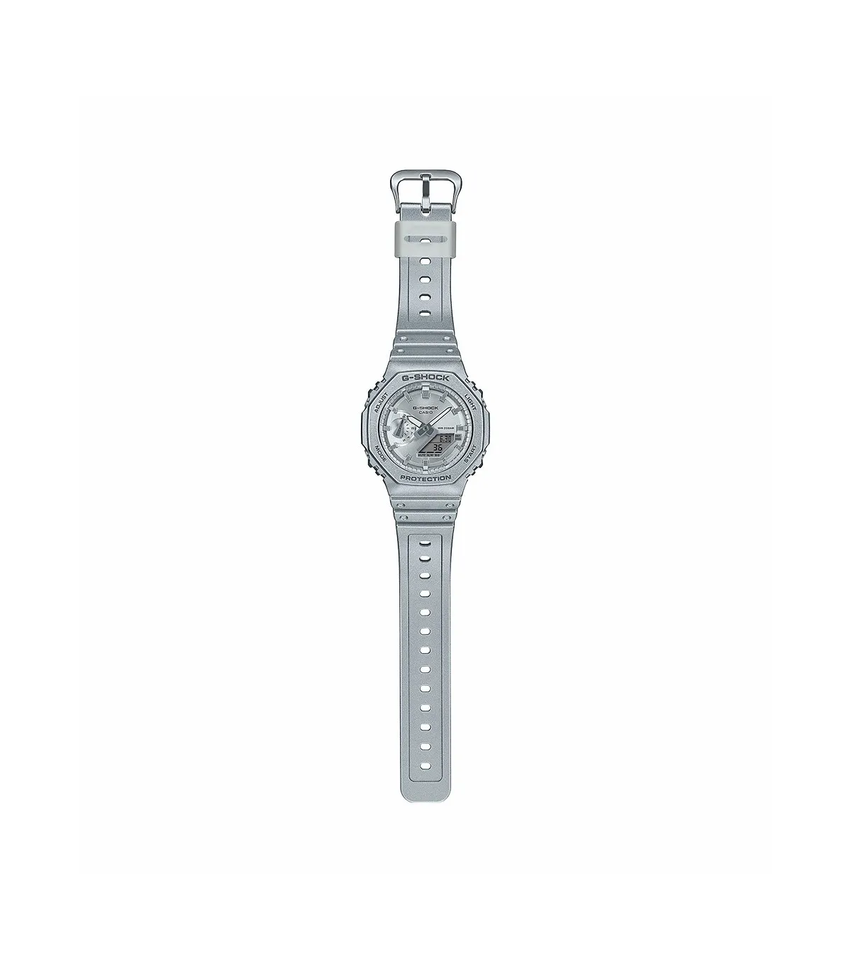 RELOJ CASIO HOMBRE GSHOCK GRIS PLATA  GA2100FF8AER