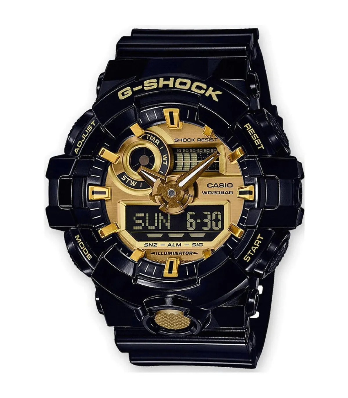 RELOJ CASIO HOMBRE GSHOCK NEGRO  GA710GB1AER