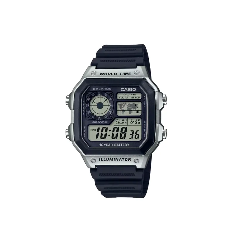 RELOJ CASIO ILLUMINATOR WORLD TIME AE1200WH1CVEF