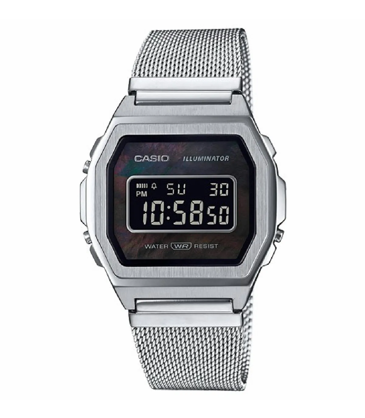 RELOJ CASIO MUJER VINTAGE MALLA ACERO  A1000M1BEF
