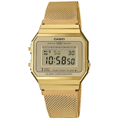 RELOJ CASIO VINTAGE MALLA MILANESA DORADO A700WEMG9AEF