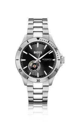 Reloj de acero inoxidable con mecanismo automático japonés