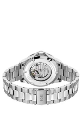 Reloj de acero inoxidable con mecanismo automático japonés