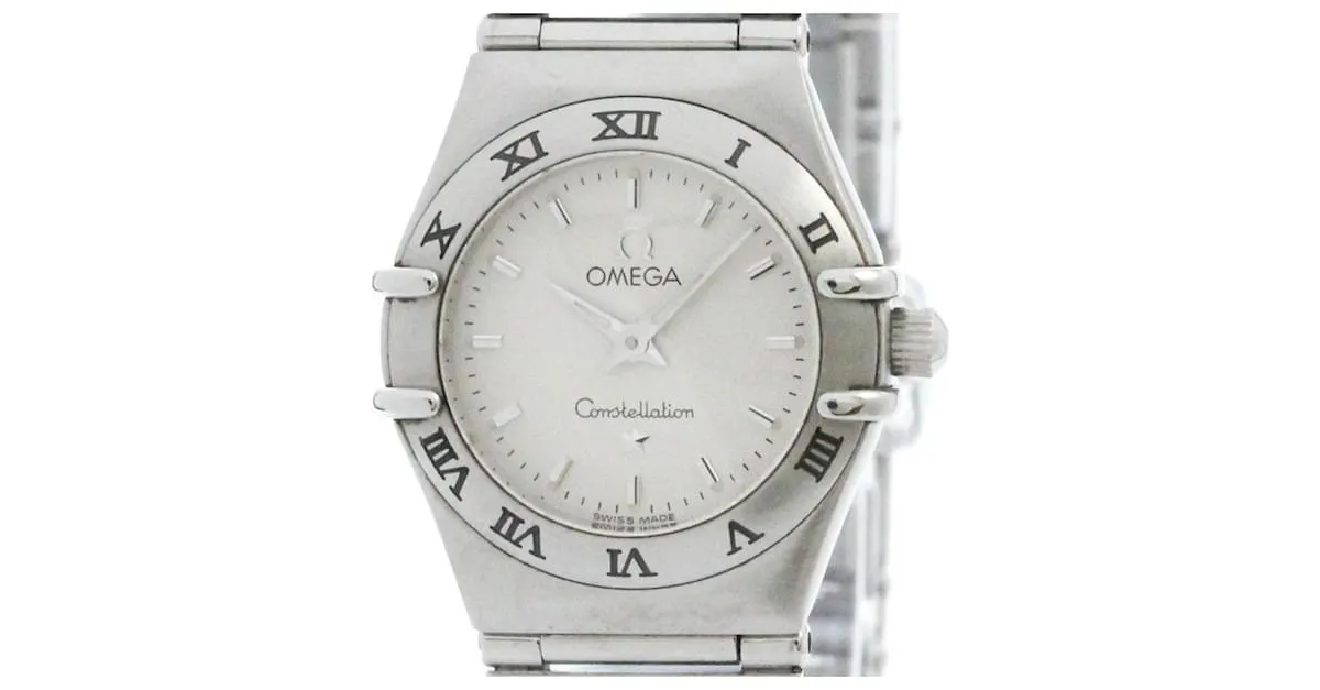 Reloj de cuarzo Omega Constellation de acero para mujer 