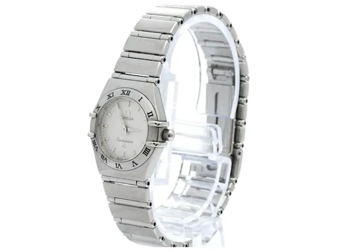 Reloj de cuarzo Omega Constellation de acero para mujer 