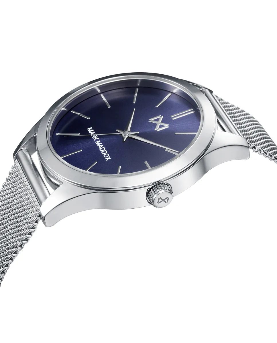 RELOJ DE HOMBRE MARK MADDOX MARAIS DE ACERO CON MALLA MILANESA HM711937