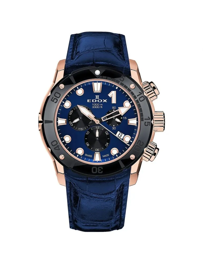 Reloj Edox Swiss Made Hombre Crono 1000 metros