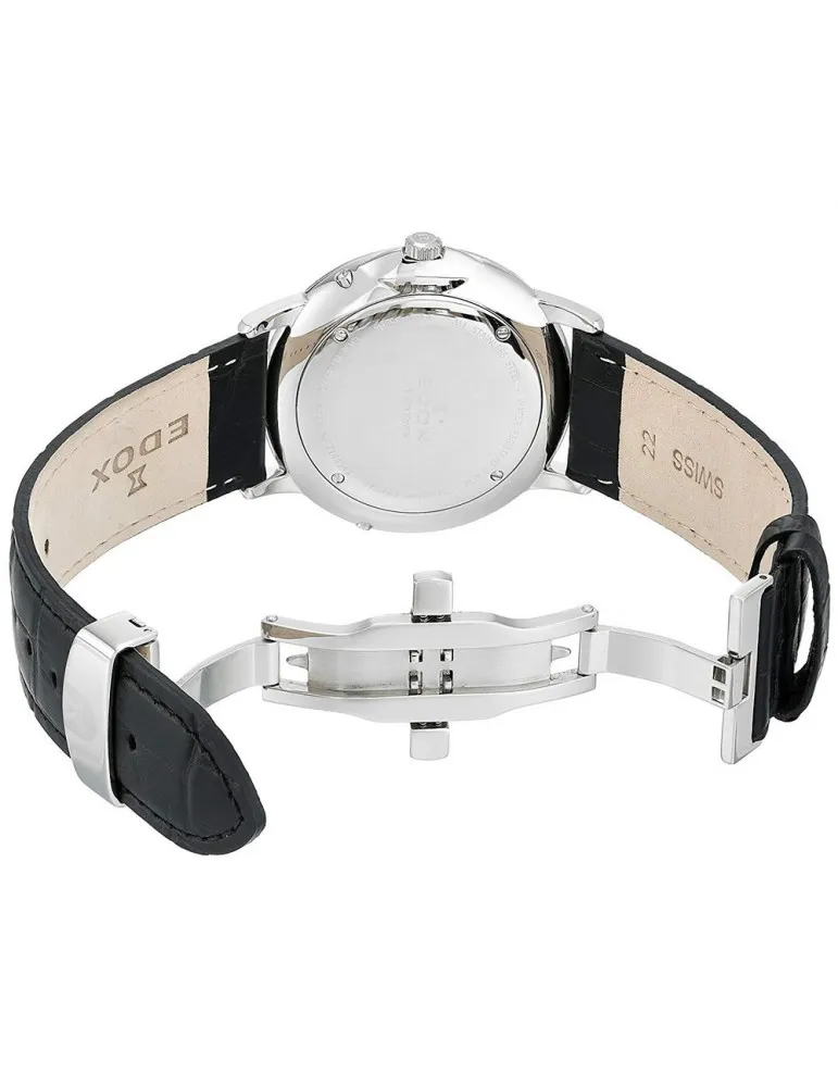 Reloj Edox Swiss Made Les Bémonts Hombre Fase Lunar 400023AR