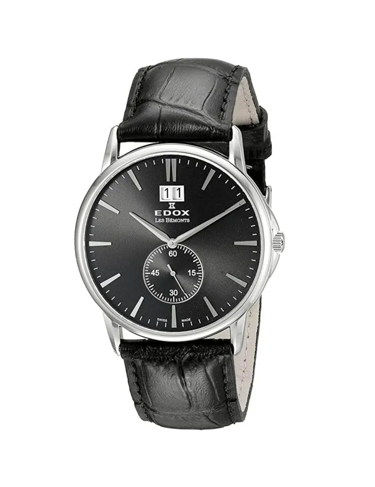 Reloj Edox Swiss Made Les Bémonts Hombre Slim 640123NIN