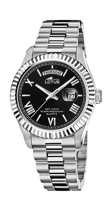 Reloj Lotus Caballero Acero Negro 18854/4