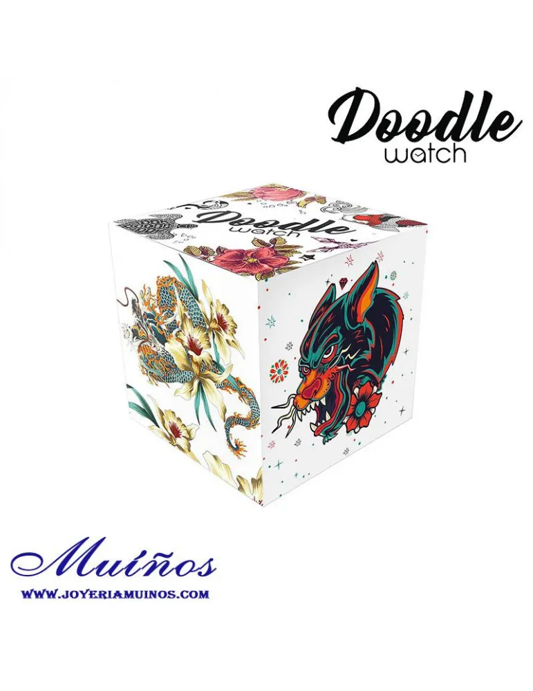 Reloj Tatuaje Calaveras Neón