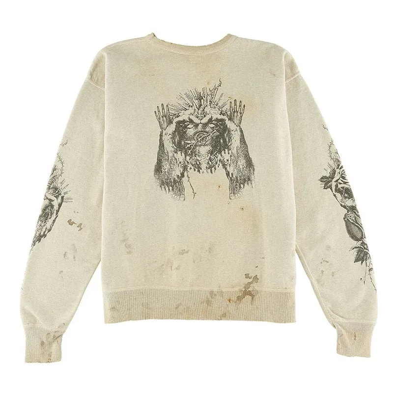 Saint Mxxxxxx Jesus Crewneck Grey