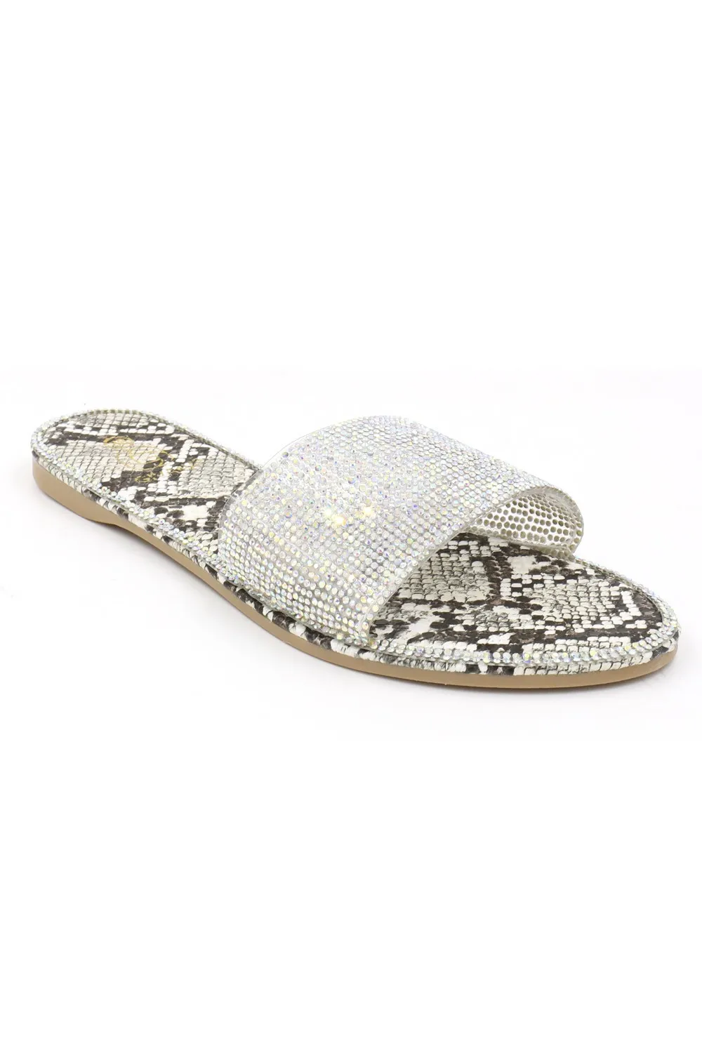 Sandalia beige con pedrería