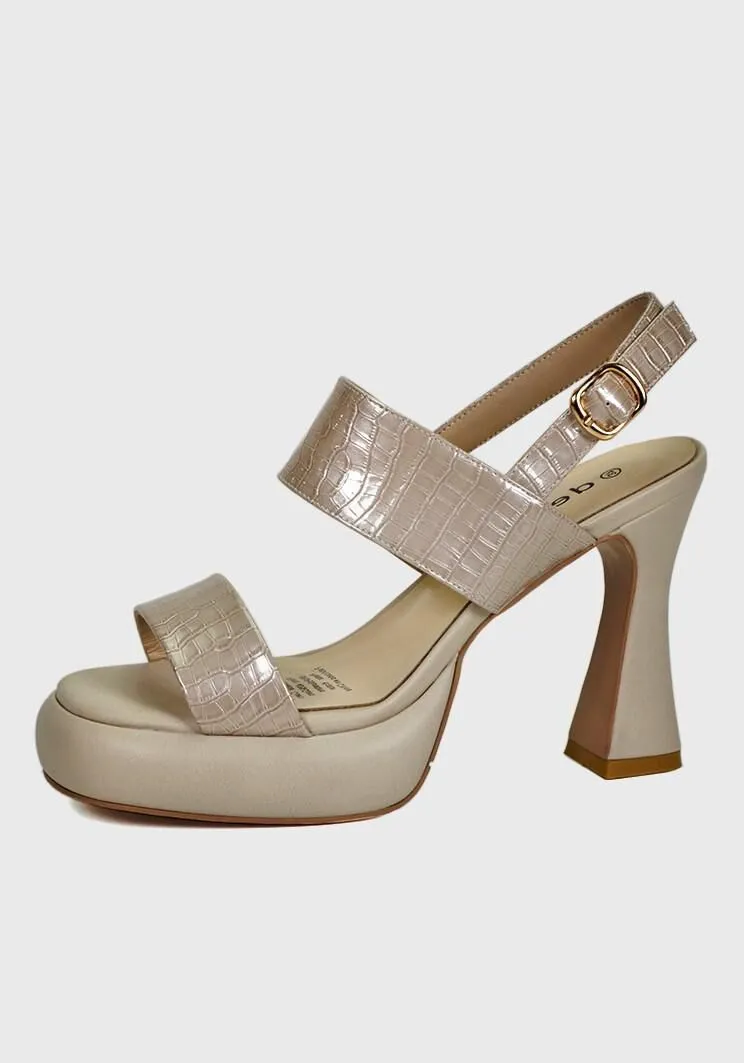 Sandalia Cuero Kader Beige