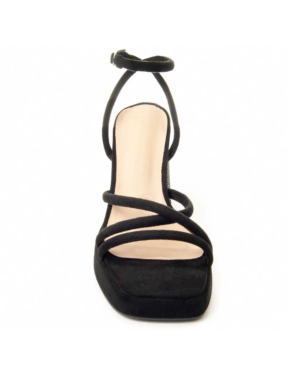 Sandalia De Tacón Para Mujer.  Montevita  Festsand  88512 Negro