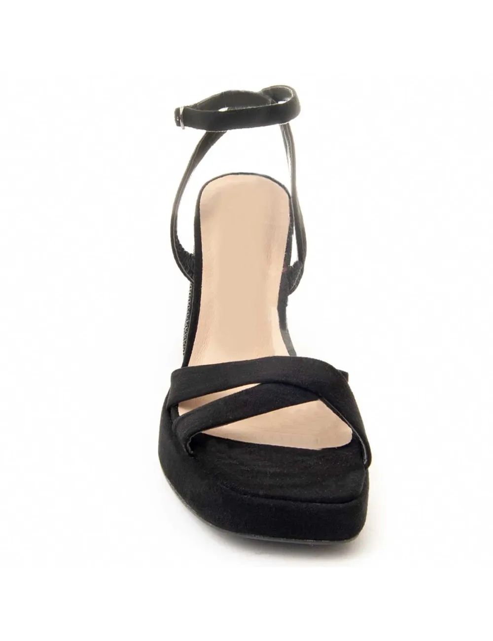 Sandalia De Tacón Para Mujer.  Montevita  Festsand3  88516 Negro