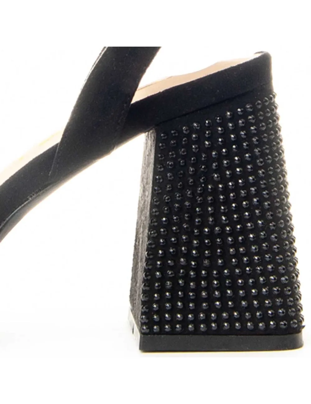 Sandalia De Tacón Para Mujer.  Montevita  Festsand3  88516 Negro