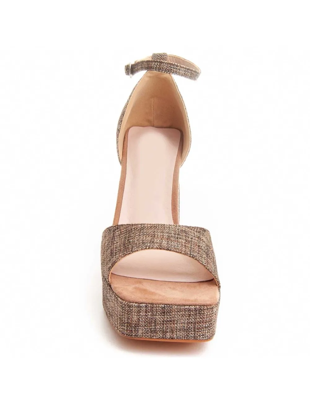 Sandalia De Tacón Para Mujer.  Montevita  Festsand7  88526 Marrón