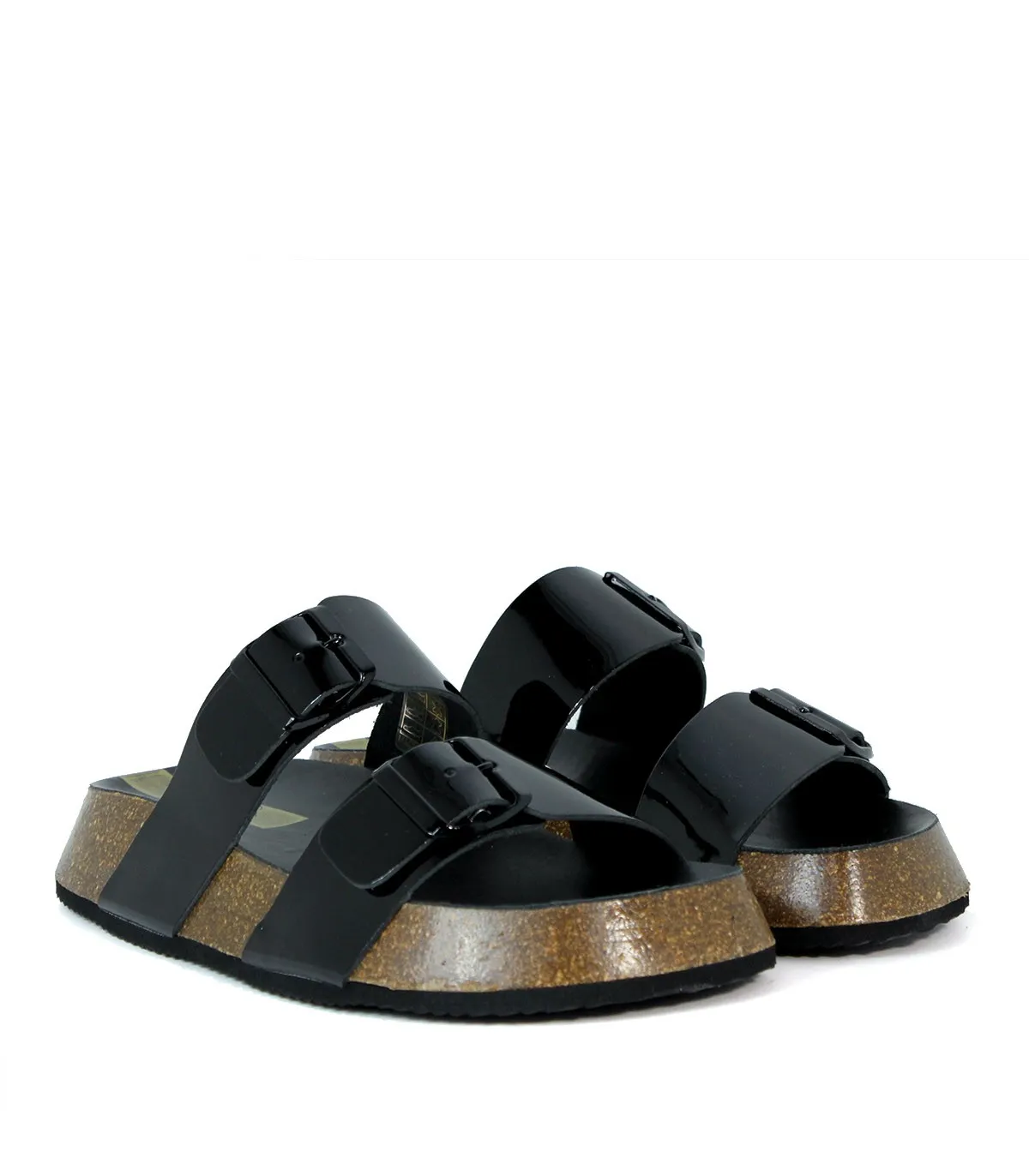 SANDALIA DE TIRAS CON HEBILLAS NEGRO TAKE ME ALT