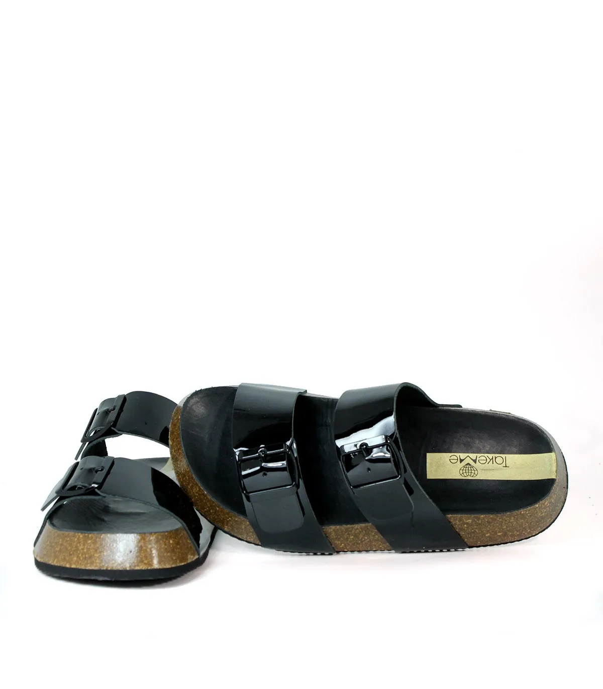 SANDALIA DE TIRAS CON HEBILLAS NEGRO TAKE ME ALT