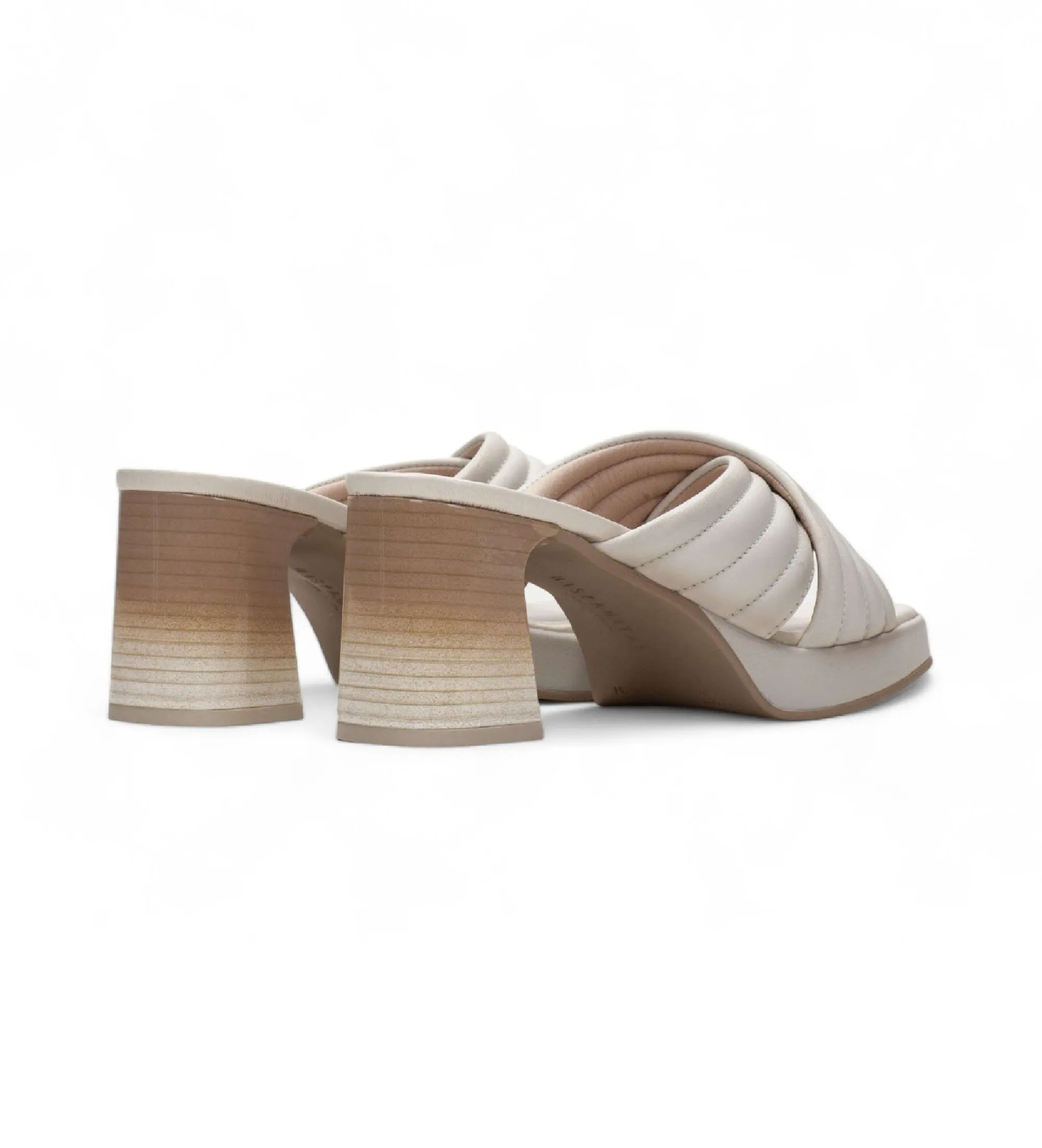 SANDALIAS DE PIEL SOHO BLANCO ALTURA TACóN 7CM