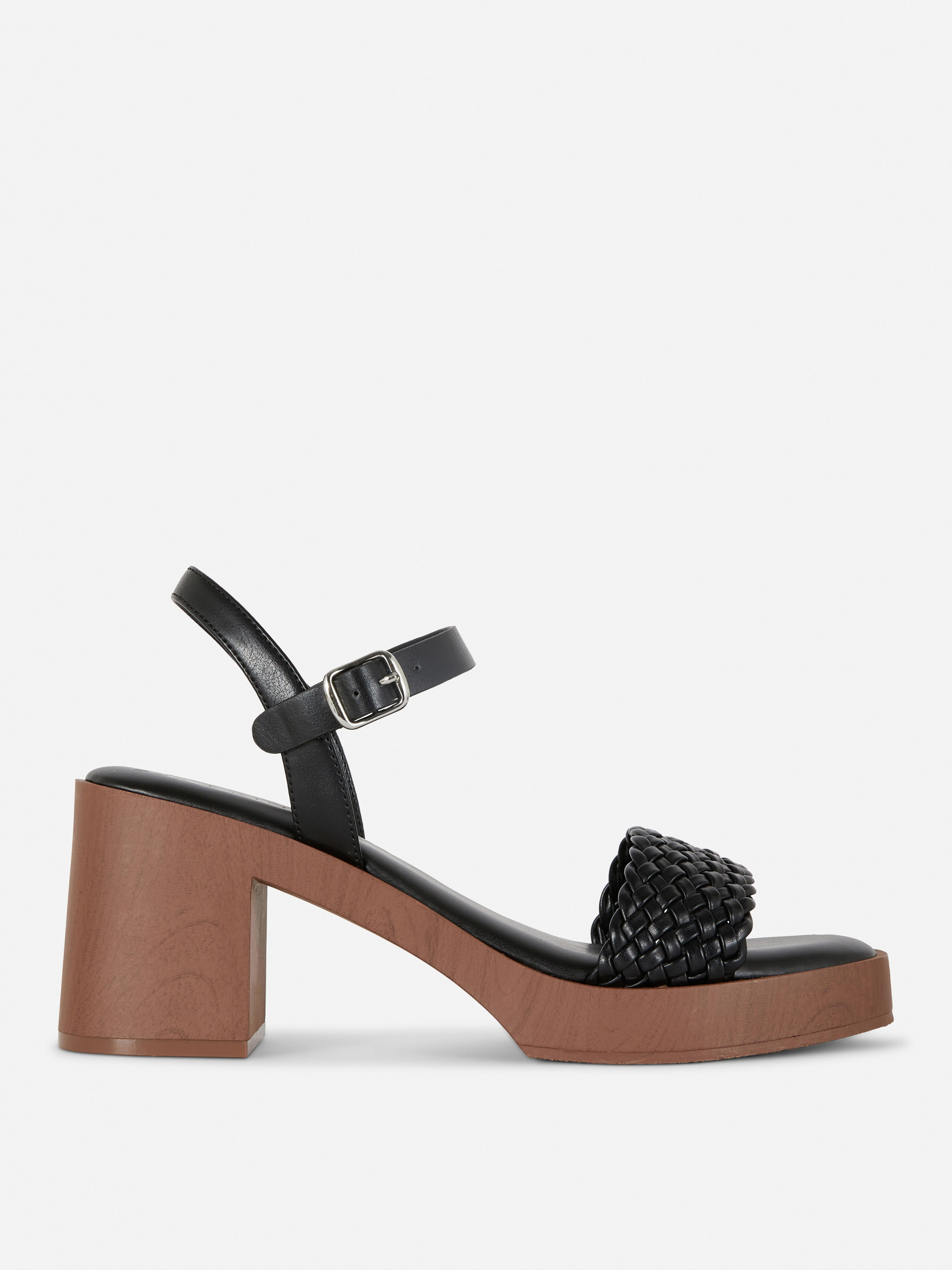 Sandalias tejidas de tacón