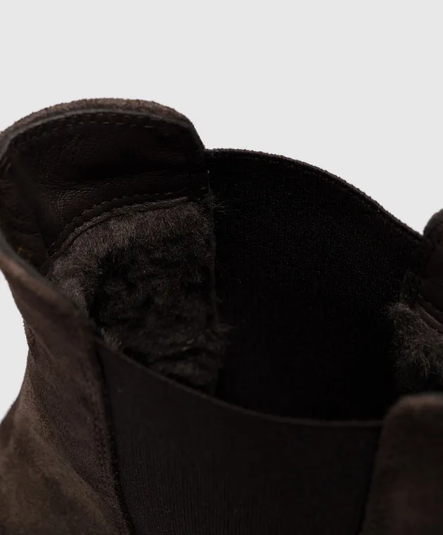 Santoni Brown suede ankle boots