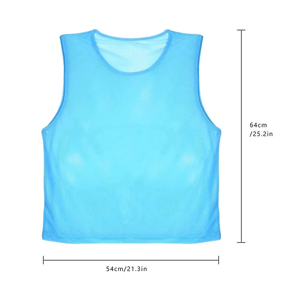 Scrimmage Training Vests, Solid Mesh Practice Jerseys Bibs for Volleyball Soccer Basketballfor Volleyball Soccer Basketball (12 