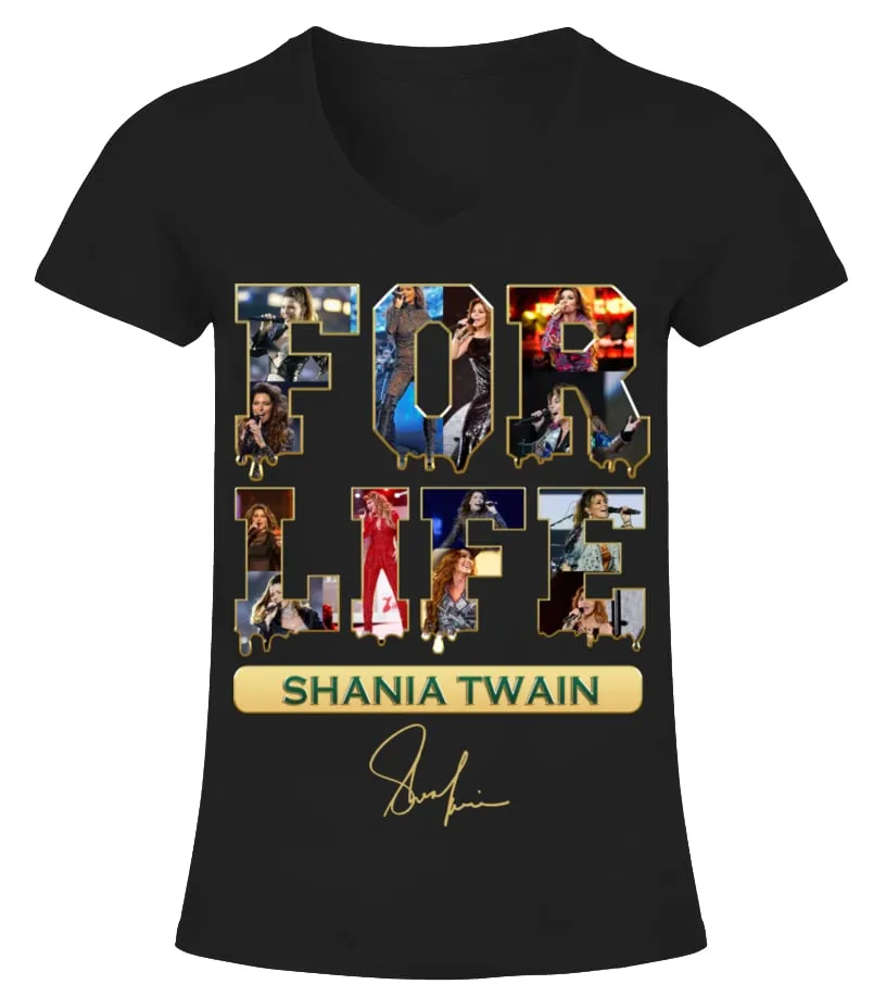 SHANIA TWAIN FOR LIFE Camiseta cuello pico Mujer