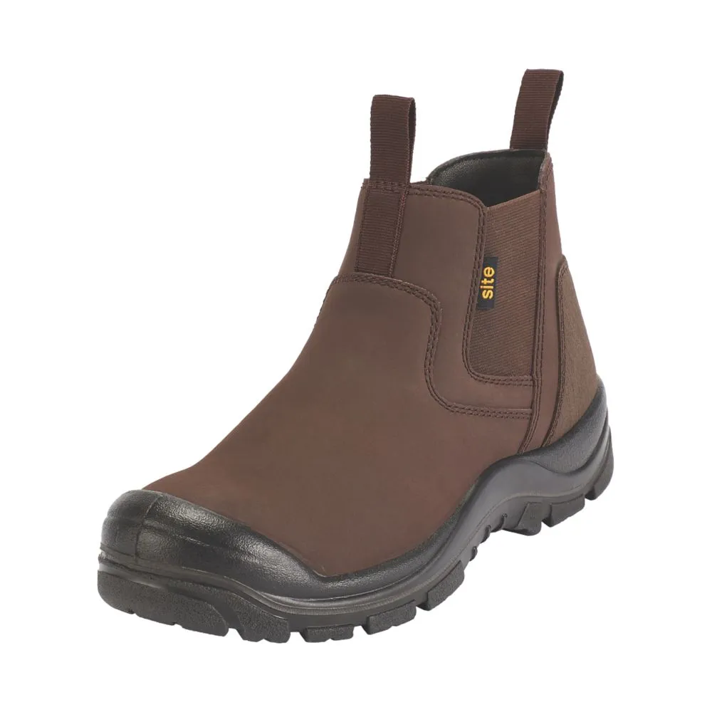 Site Merrien, botas de seguridad de media caña, marrón, talla 41