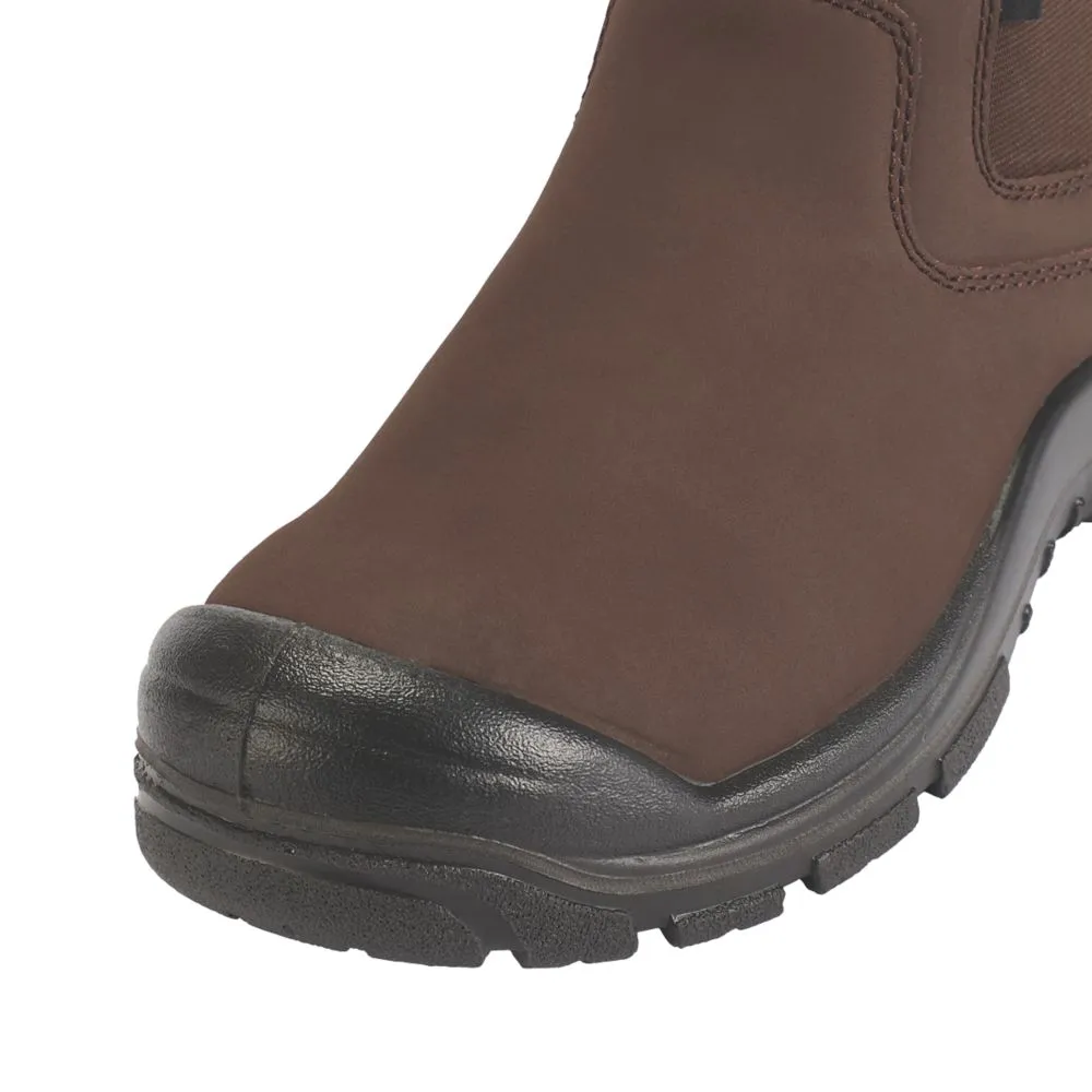 Site Merrien, botas de seguridad de media caña, marrón, talla 41