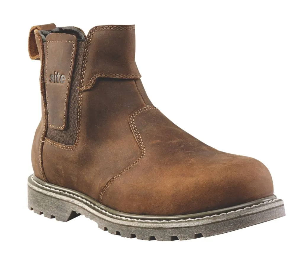 Site Mudguard, botas de seguridad de media caña, marrón, talla 45