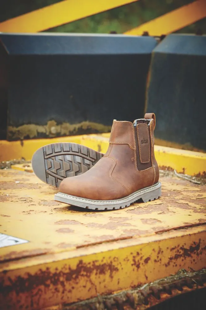 Site Mudguard, botas de seguridad de media caña, marrón, talla 45