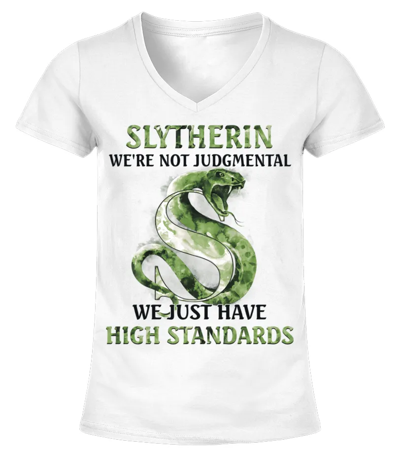 Slytherin We're Not Judgmental Camiseta cuello pico Mujer