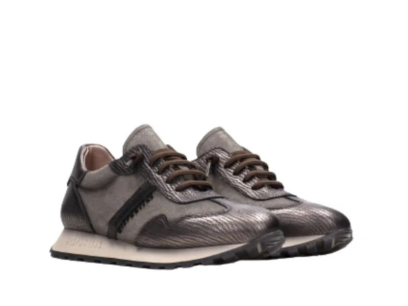 SNEAKERS DE PIEL CON CORDONES ELÁSTICOS LOIRA HISPANITAS EN COLOR ESTAÑO HI233073