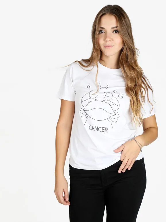 Solada Camiseta de manga corta mujer signo del zodiaco cáncer