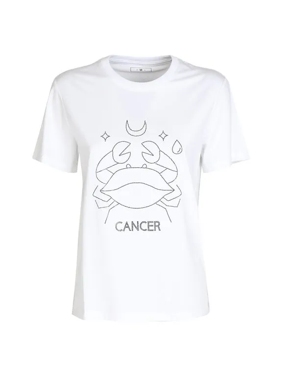Solada Camiseta de manga corta mujer signo del zodiaco cáncer