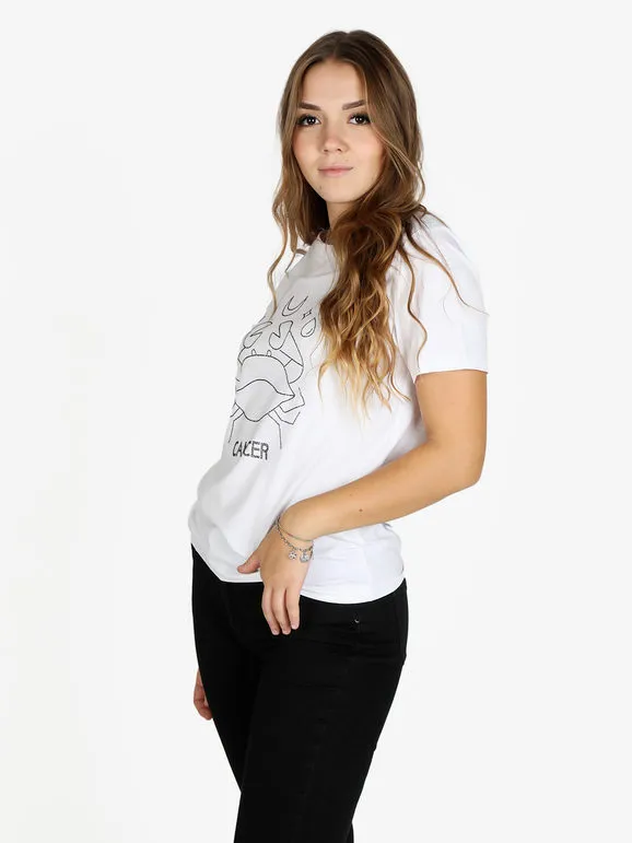 Solada Camiseta de manga corta mujer signo del zodiaco cáncer