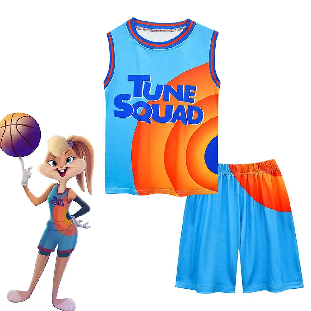 Space Jam Kids Children Boys Loose Basketball Sleeveless Tank & Shorts Set Jerseys Outfit