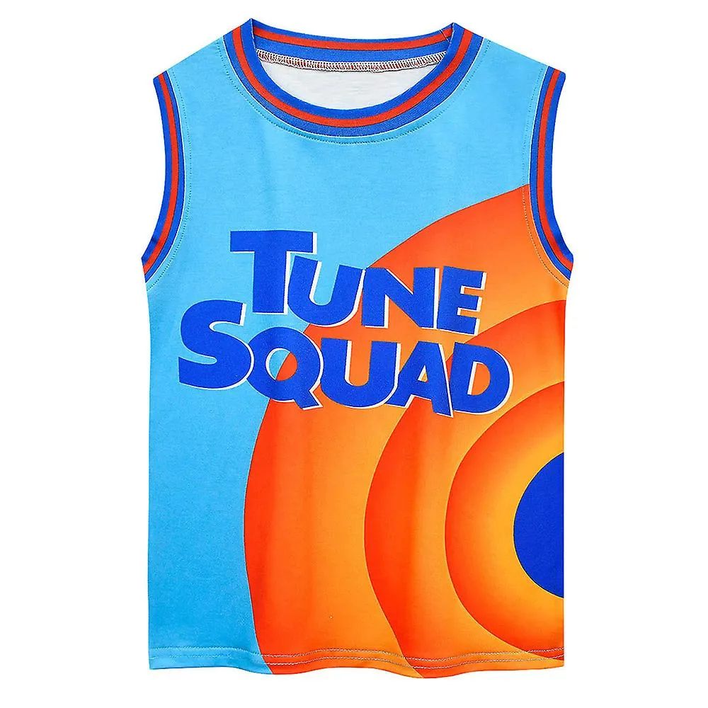 Space Jam Kids Children Boys Loose Basketball Sleeveless Tank & Shorts Set Jerseys Outfit