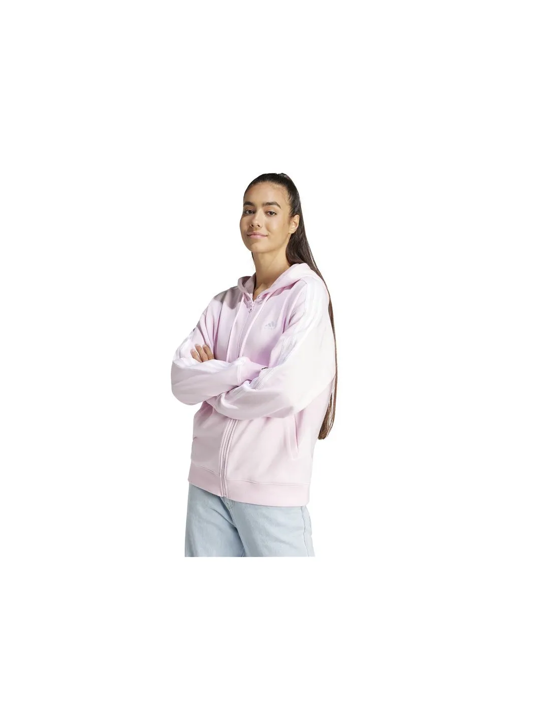 Sudadera adidas Essentials 3 Bandas Mujer Rosa