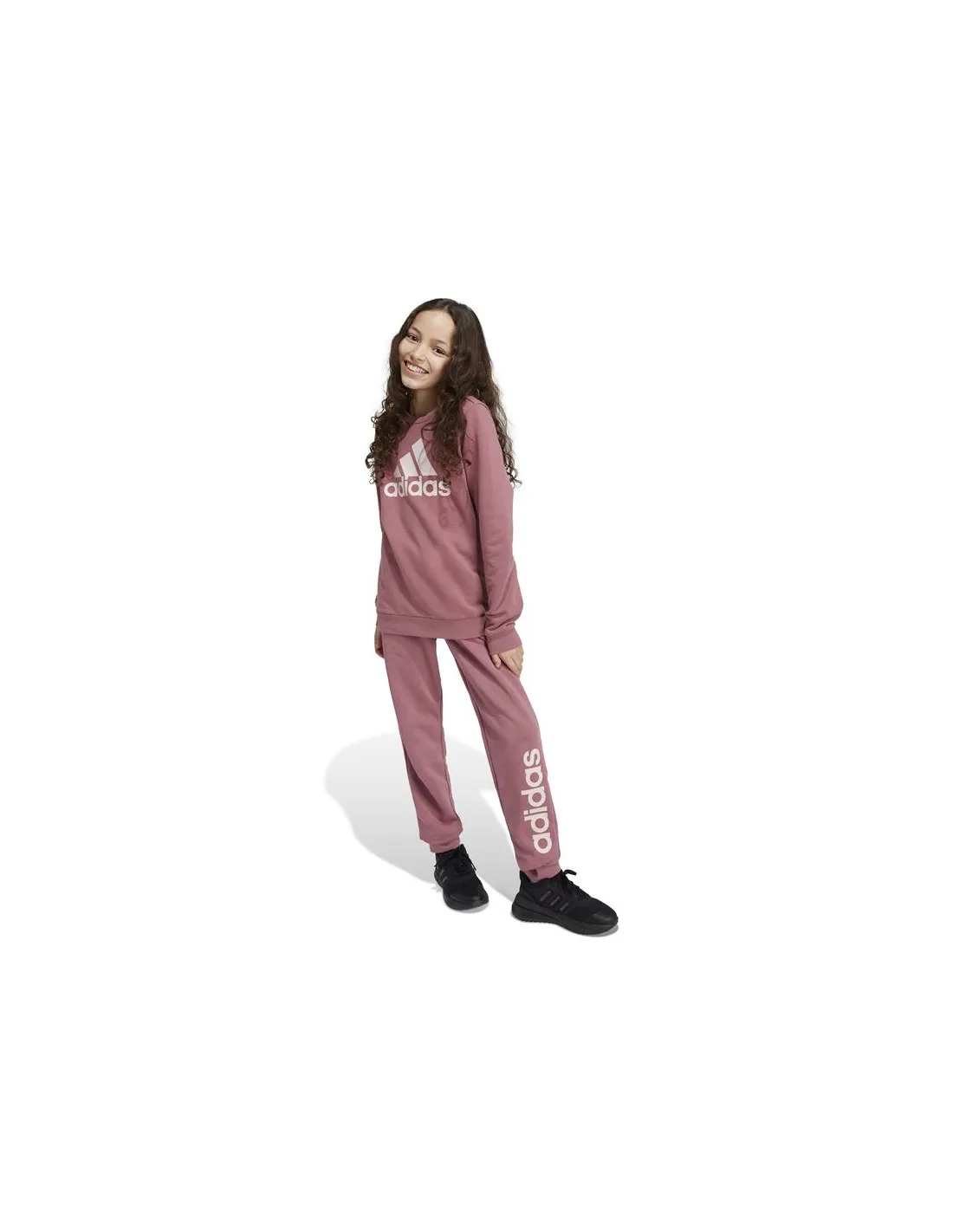 Sudadera adidas Essentials Big Logo Cotton Niña Rosa
