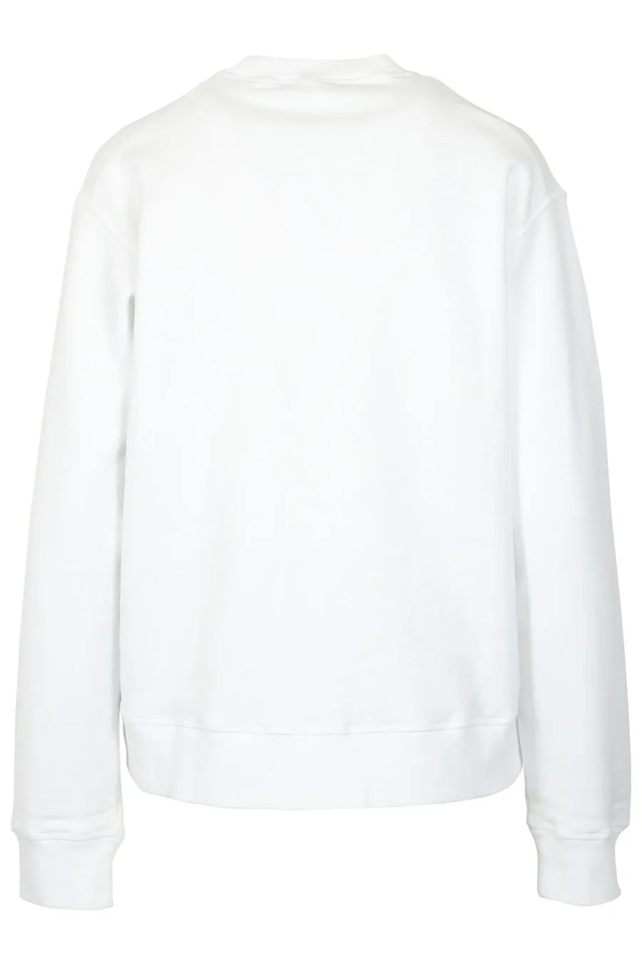 Sudadera blanca con perro y graffiti