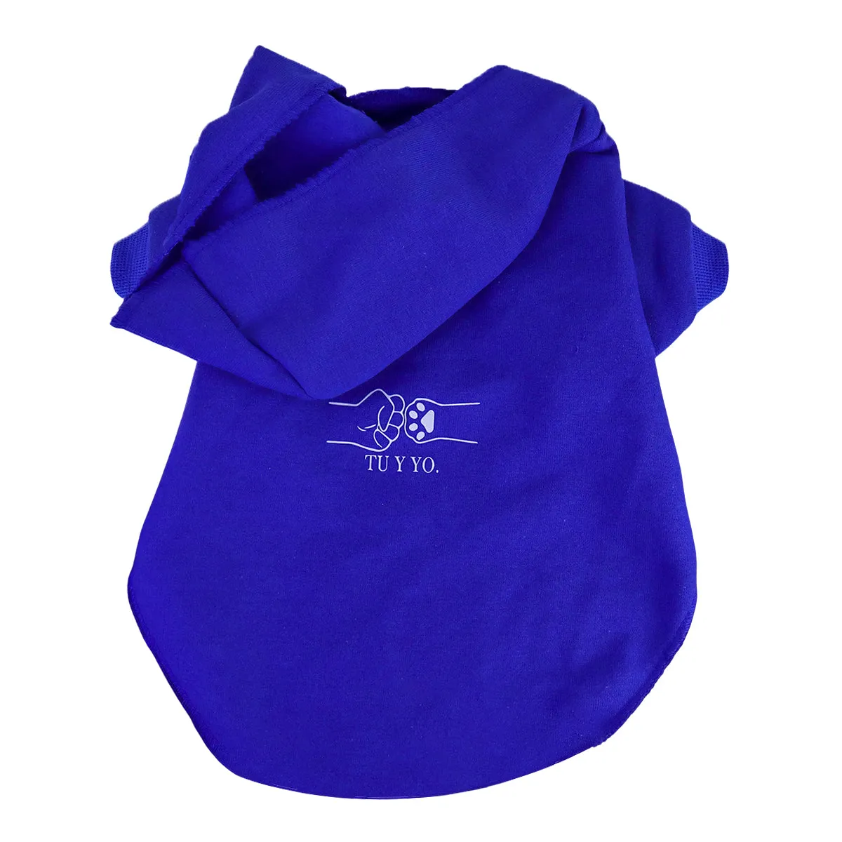 Sudadera color Azul con Frase Tú y Yo para Mascota