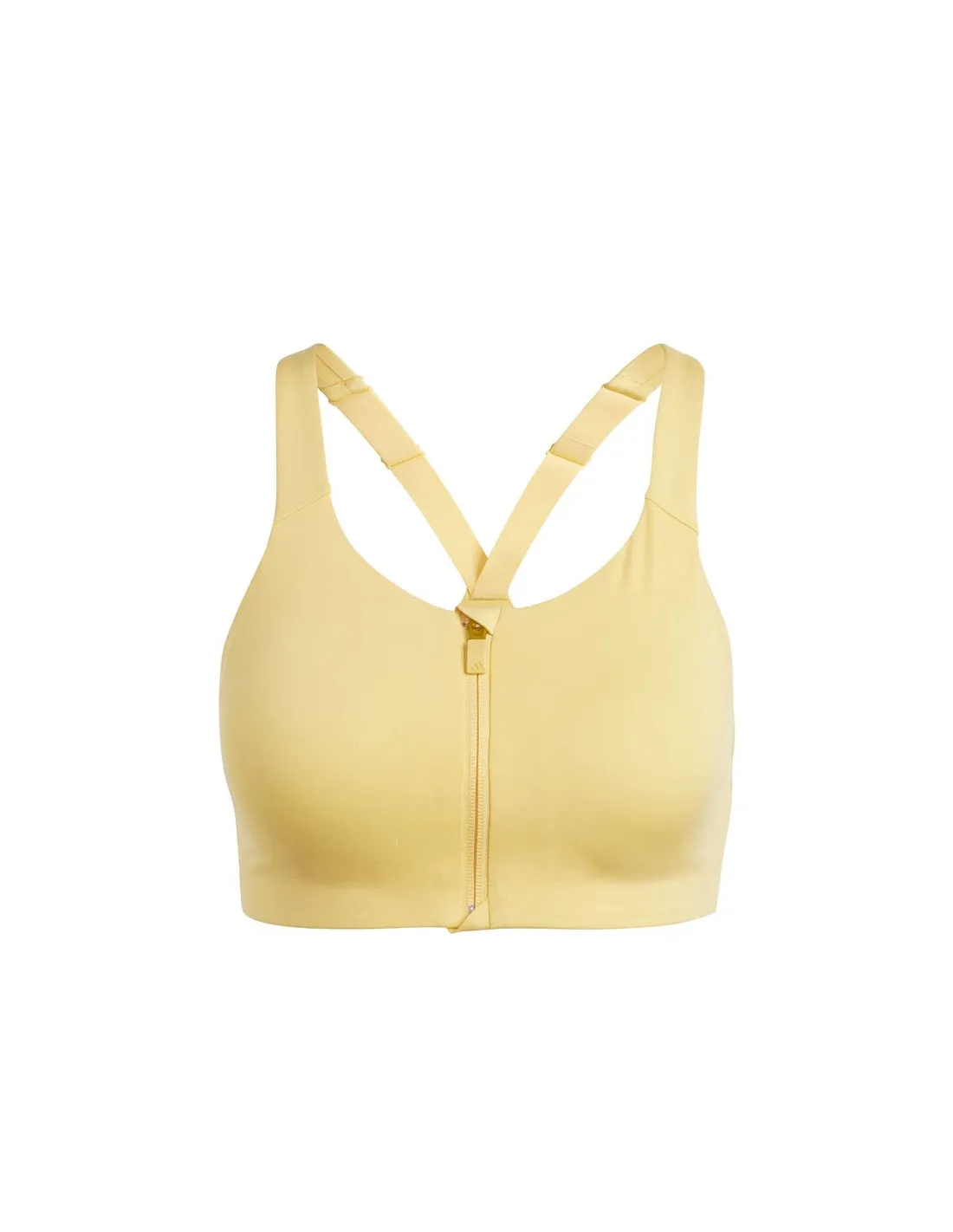 Sujetador deportivo adidas Essentials Tlrd Luxe Impact Zip Mujer Amarillo