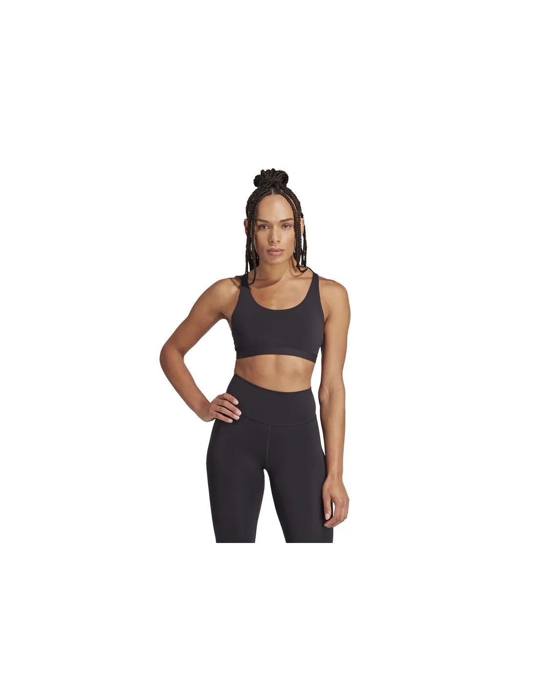 Sujetador Deportivo de Fitness adidas Essentials All Me Medium Support Mujer Negro