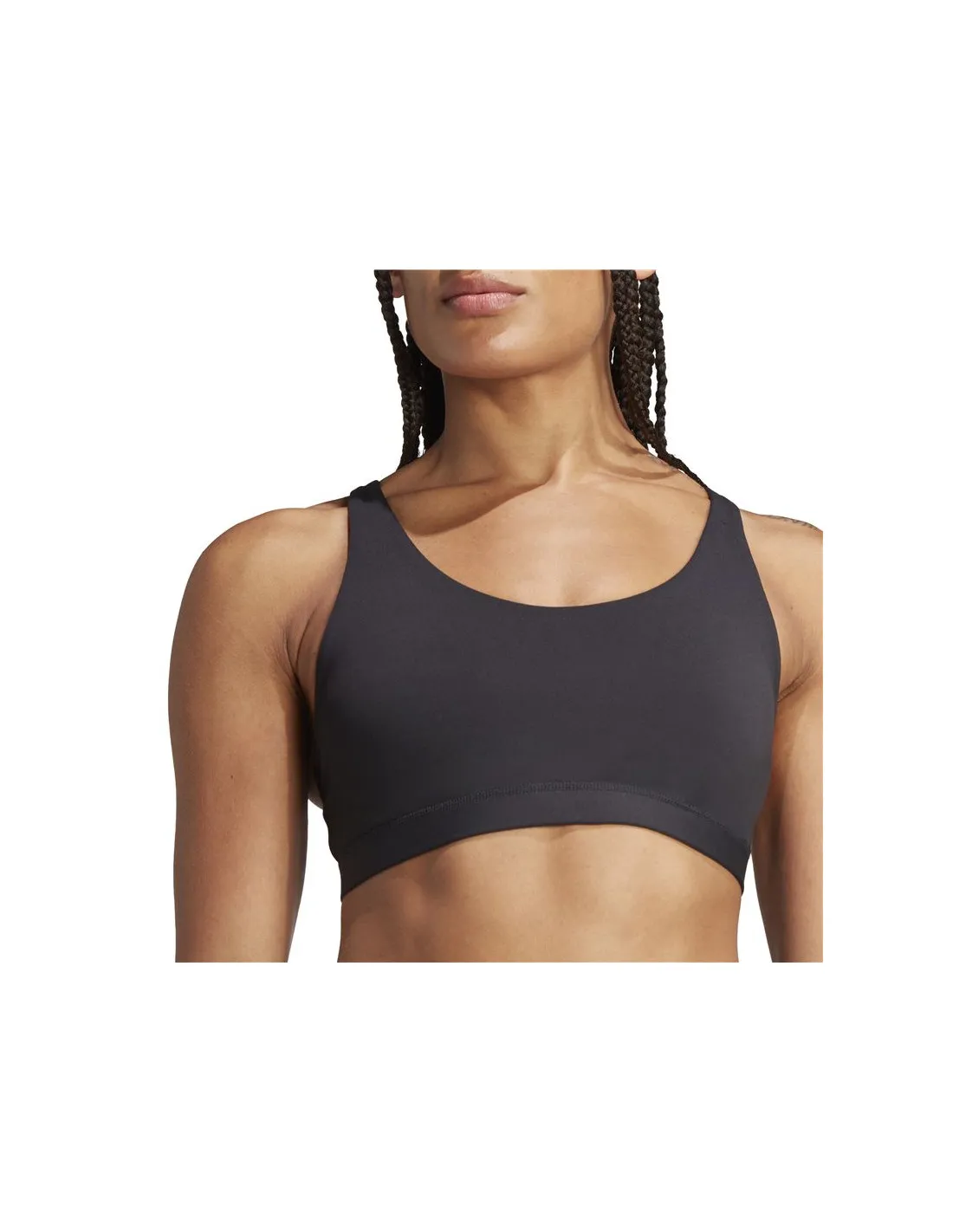 Sujetador Deportivo de Fitness adidas Essentials All Me Medium Support Mujer Negro